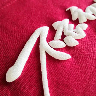 衣服のための衣服のシリコーンのラベルは高密度屈曲3d TechnoのパフPU熱出版物の鉄をびん詰めにする