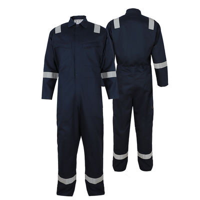 軽量のこんにちは気力の防火効力のあるつなぎ服の綿の濃紺の反安全均一溶接工の耐火性の服装