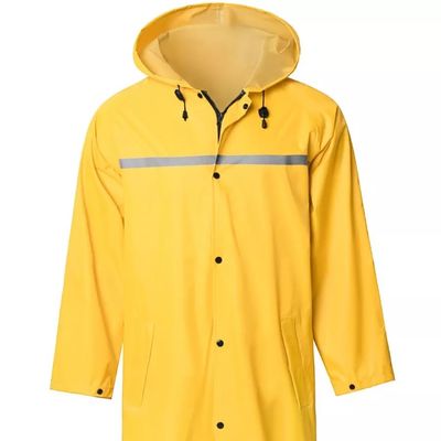 Ansiの警察の人のフードの長い安全緊急のレインコートが付いている軽量の反射雨ジャケット