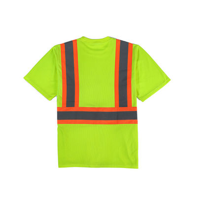 クラス3のこんにちは気力Frの不足分の袖のワイシャツの反射高い可視性の安全Tシャツのポロ シャツ