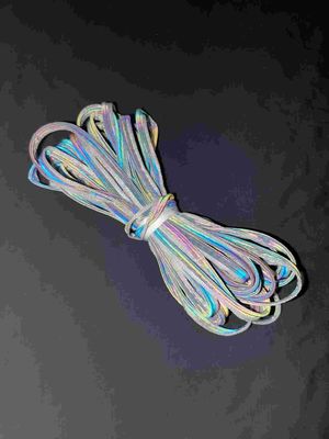 3 メートル 20 ミリメートル 10 ミリメートルダーク虹色ポリエステル洗える反射テープ衣料用ハイライト